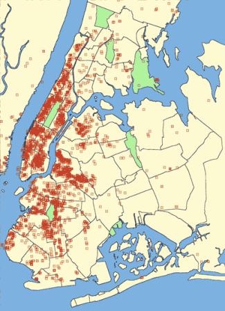 New York Bed Bugs Incidence Map