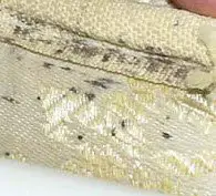 bed bug fecal matter and spots on a mattress